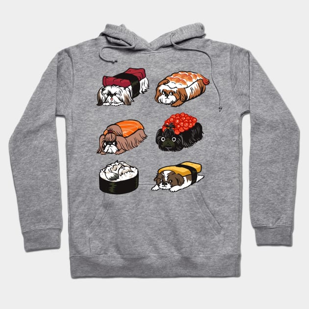 Sushi Shih Tzu Hoodie by huebucket